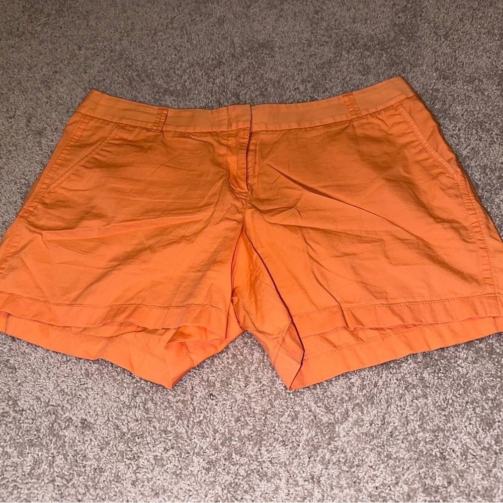 J. Crew Broken In Chino Womens Shorts Size 14 100% Cotton 5” Inseam Peach